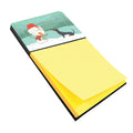 Black Tan Dachshund Snowman Christmas Watercolor Sticky Note Holder Refillable Dispenser Desk Accessory 3x3 Pad Gift