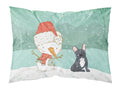 Black French Bulldog Snowman Christmas Standard Pillowcase Lightweight Super Soft Easy Care Decorative Artwork Pillowcase, Standard
