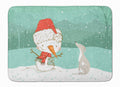 Italian Greyhound Snowman Christmas Memory Foam Kitchen Mat Machine Washable Anti-Fatigue Cushion Comfort Bath or Kitchen Rug