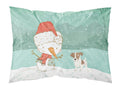 Jack Russell Terrier #2 Snowman Christmas Standard Pillowcase Lightweight Super Soft Easy Care Decorative Artwork Pillowcase, Standard