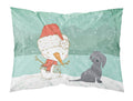 Black Maltese Snowman Christmas Standard Pillowcase Lightweight Super Soft Easy Care Decorative Artwork Pillowcase, Standard