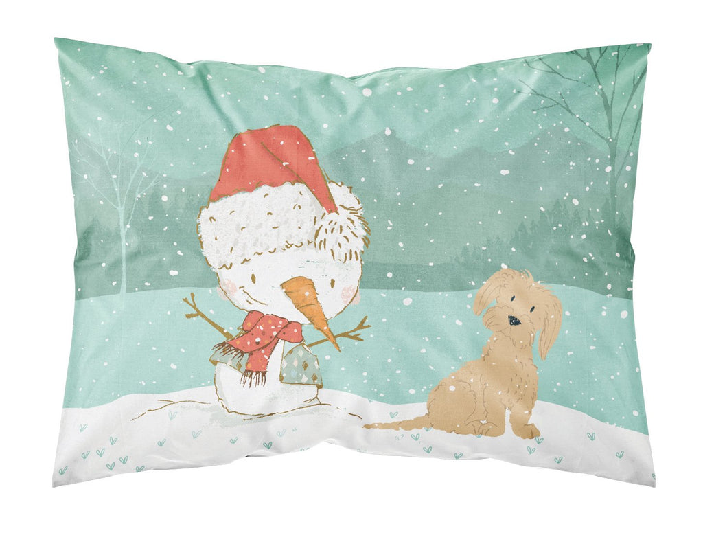 Brown Maltese Snowman Christmas Standard Pillowcase Lightweight Super Soft Easy Care Decorative Artwork Pillowcase, Standard