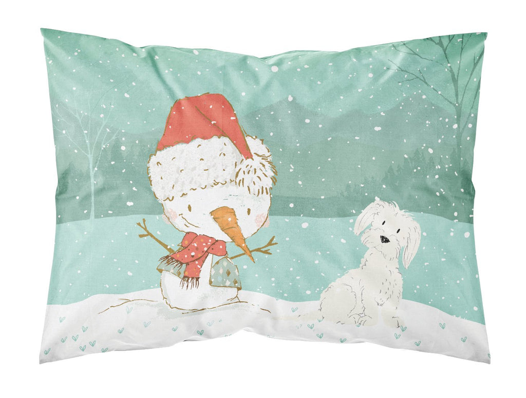 Maltese Snowman Christmas Standard Pillowcase Lightweight Super Soft Easy Care Decorative Artwork Pillowcase, Standard