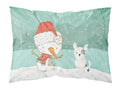 Black and White Terrier Snowman Christmas Standard Pillowcase Lightweight Super Soft Easy Care Decorative Artwork Pillowcase, Standard
