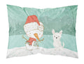 Westie Terrier Snowman Christmas Standard Pillowcase Lightweight Super Soft Easy Care Decorative Artwork Pillowcase, Standard