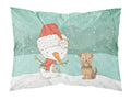 Yorkie Natural Ears Snowman Christmas Standard Pillowcase Lightweight Super Soft Easy Care Decorative Artwork Pillowcase, Standard