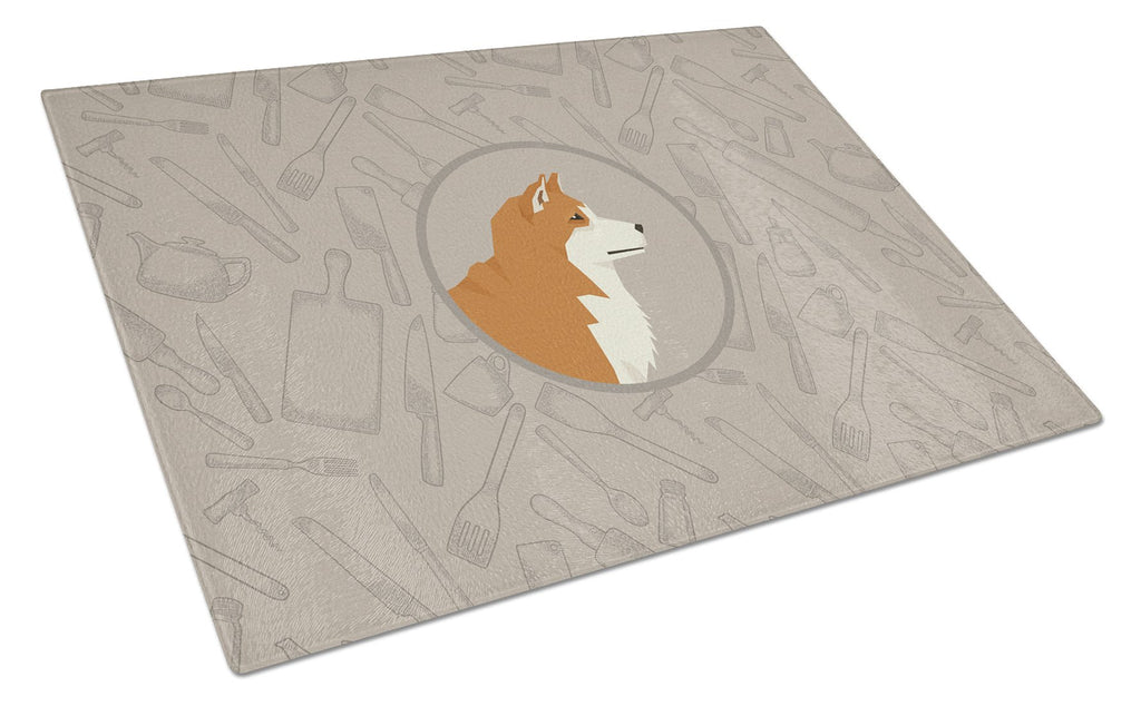 Akita In the Kitchen Cutting Board Tempered Glass Kitchen Cutting Surface, Heat Resistant Chopping, Non-Slip Feet, Food Prep & Serving