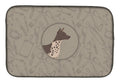 American Hairless Terrier In the Kitchen Dish Drying Mat Absorbent Dish Drying Mat Pad for Kitchen Counter Dish Drainer Mat for Countertop, 14 x 21", Multicolor