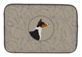 Basenji In the Kitchen Dish Drying Mat Absorbent Dish Drying Mat Pad for Kitchen Counter Dish Drainer Mat for Countertop, 14 x 21", Multicolor