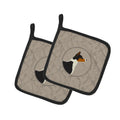 Basenji In the Kitchen Pot Holder Set of 2 Heat Resistant Quilted Hot Pads 7.5 x 7.5 Inch, Insulated Kitchen Trivets for Cooking & Baking