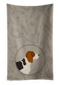 Beagle In the Kitchen Kitchen Towel Velour Plush Front and Cotton Loop Back Machine Washable