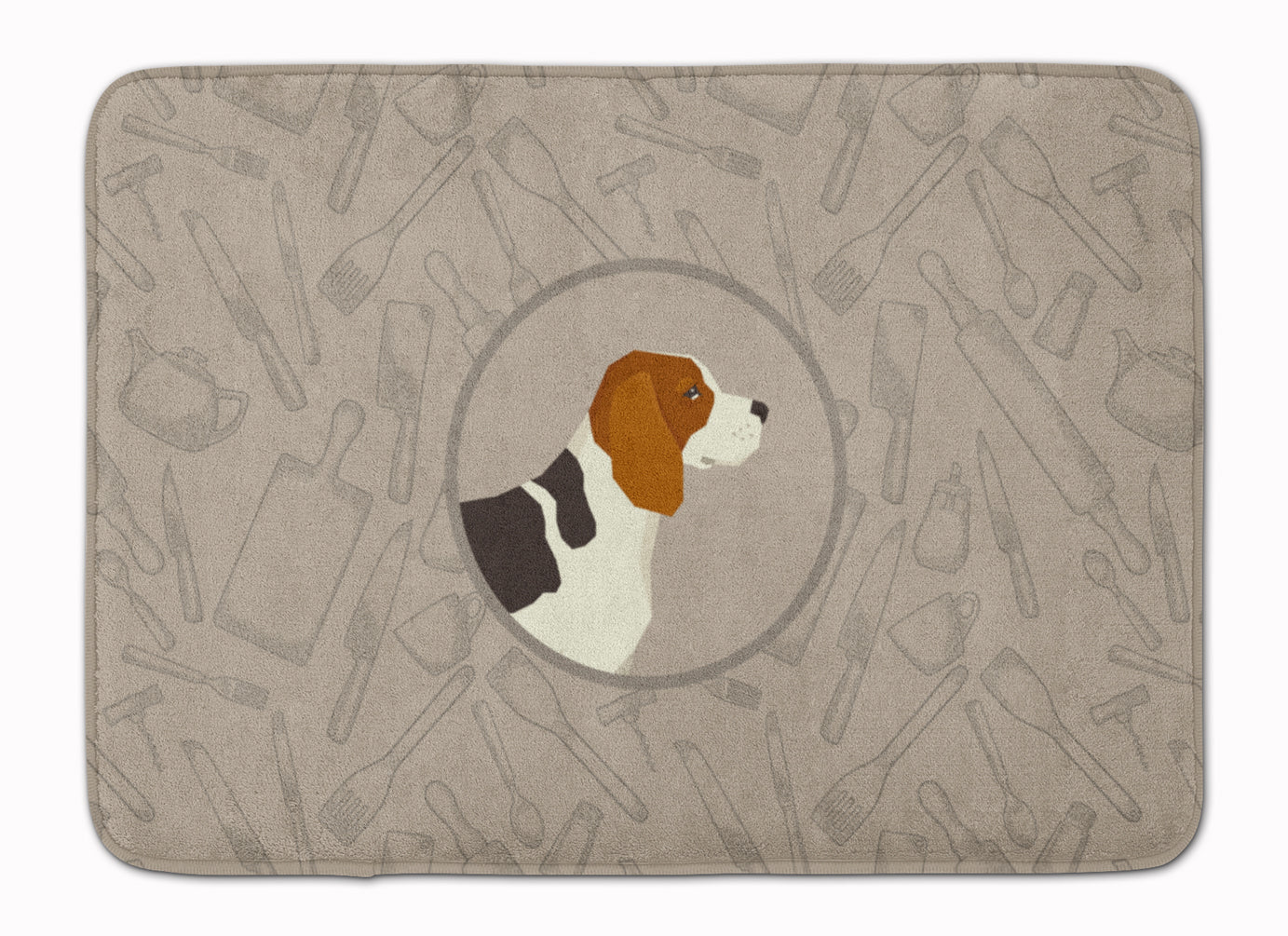 Beagle In the Kitchen Memory Foam Kitchen Mat Machine Washable Anti-Fatigue Cushion Comfort Bath or Kitchen Rug