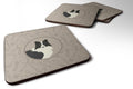 Border Collie In the Kitchen Foam Coasters Set of 4 Cup Coasters for Indoor Outdoor, Tabletop Protection, Anti Slip, Mouse pad Material