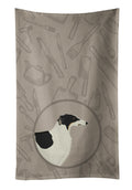 Borzoi In the Kitchen Kitchen Towel Velour Plush Front and Cotton Loop Back Machine Washable