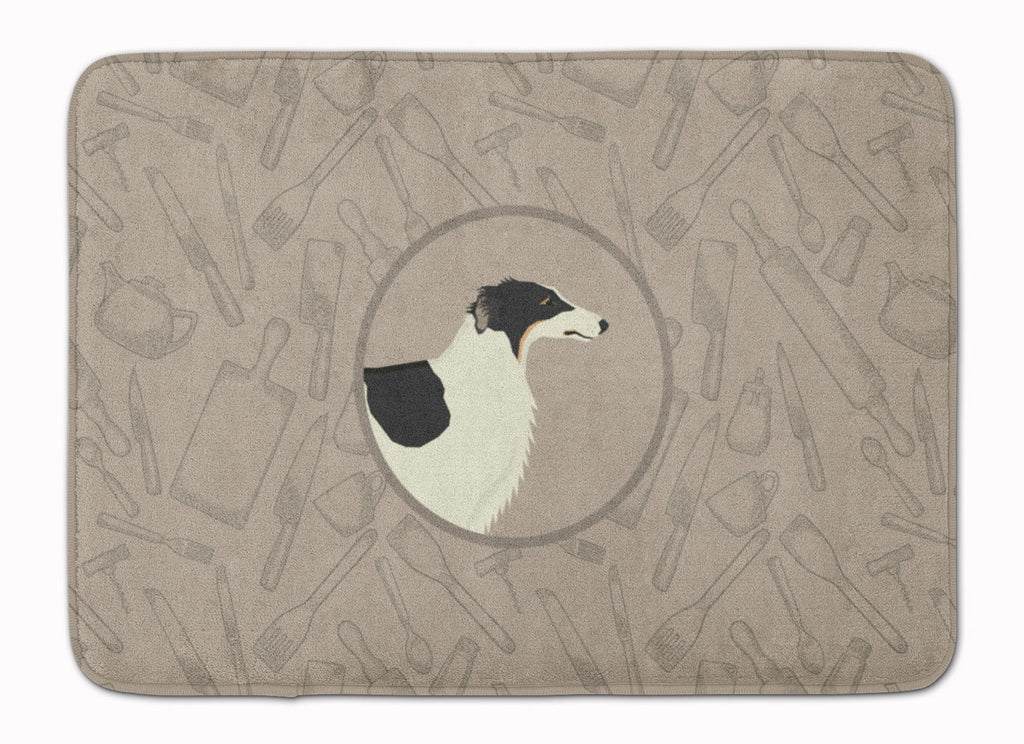 Borzoi In the Kitchen Memory Foam Kitchen Mat Machine Washable Anti-Fatigue Cushion Comfort Bath or Kitchen Rug