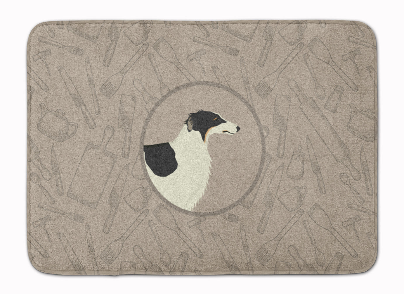 Borzoi In the Kitchen Memory Foam Kitchen Mat Machine Washable Anti-Fatigue Cushion Comfort Bath or Kitchen Rug