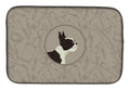 Boston Terrier In the Kitchen Dish Drying Mat Absorbent Dish Drying Mat Pad for Kitchen Counter Dish Drainer Mat for Countertop, 14 x 21", Multicolor