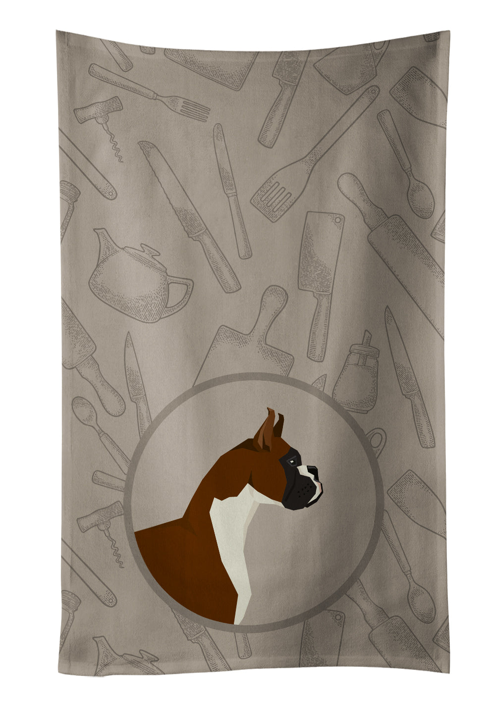 Boxer In the Kitchen Kitchen Towel Velour Plush Front and Cotton Loop Back Machine Washable