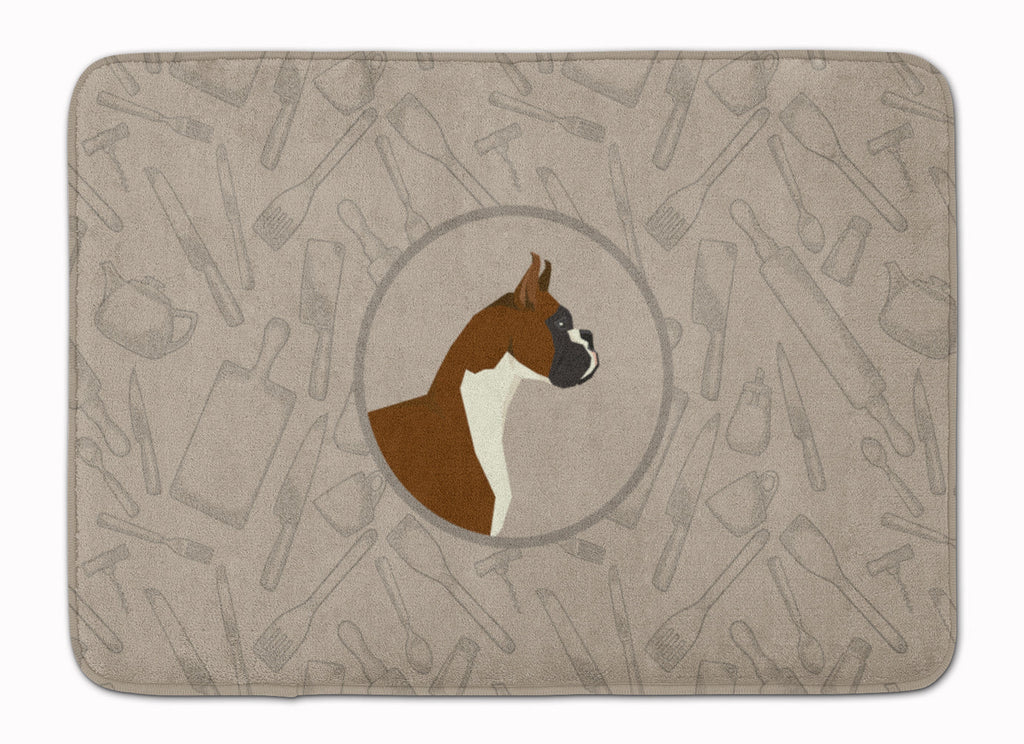 Boxer In the Kitchen Memory Foam Kitchen Mat Machine Washable Anti-Fatigue Cushion Comfort Bath or Kitchen Rug