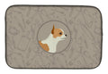 Chihuahua In the Kitchen Dish Drying Mat Absorbent Dish Drying Mat Pad for Kitchen Counter Dish Drainer Mat for Countertop, 14 x 21", Multicolor