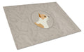Chihuahua In the Kitchen Cutting Board Tempered Glass Kitchen Cutting Surface, Heat Resistant Chopping, Non-Slip Feet, Food Prep & Serving