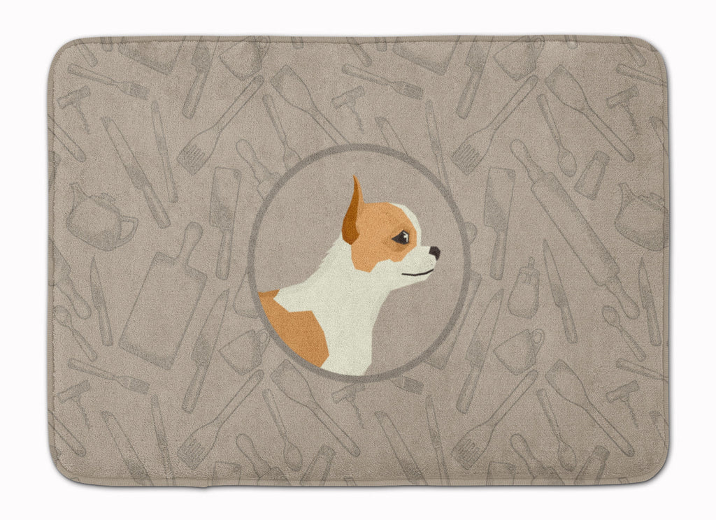 Chihuahua In the Kitchen Memory Foam Kitchen Mat Machine Washable Anti-Fatigue Cushion Comfort Bath or Kitchen Rug