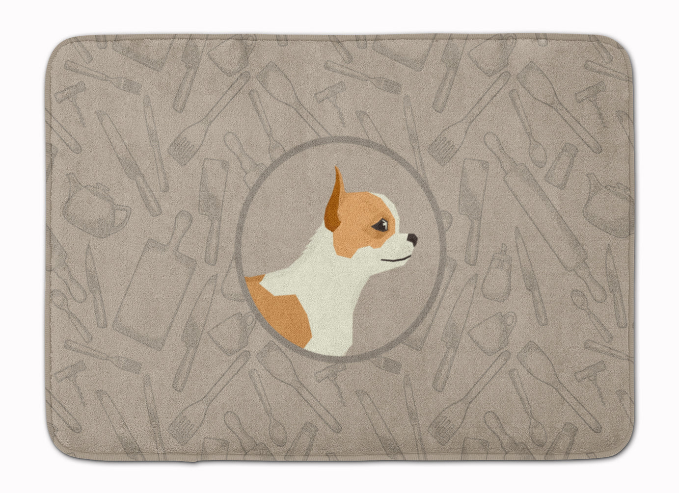 Chihuahua In the Kitchen Memory Foam Kitchen Mat Machine Washable Anti-Fatigue Cushion Comfort Bath or Kitchen Rug