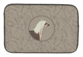 Chinese Crested In the Kitchen Dish Drying Mat Absorbent Dish Drying Mat Pad for Kitchen Counter Dish Drainer Mat for Countertop, 14 x 21", Multicolor