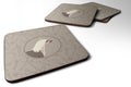 Chinese Crested In the Kitchen Foam Coasters Set of 4 Cup Coasters for Indoor Outdoor, Tabletop Protection, Anti Slip, Mouse pad Material