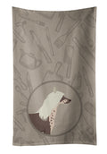 Chinese Crested In the Kitchen Kitchen Towel Velour Plush Front and Cotton Loop Back Machine Washable