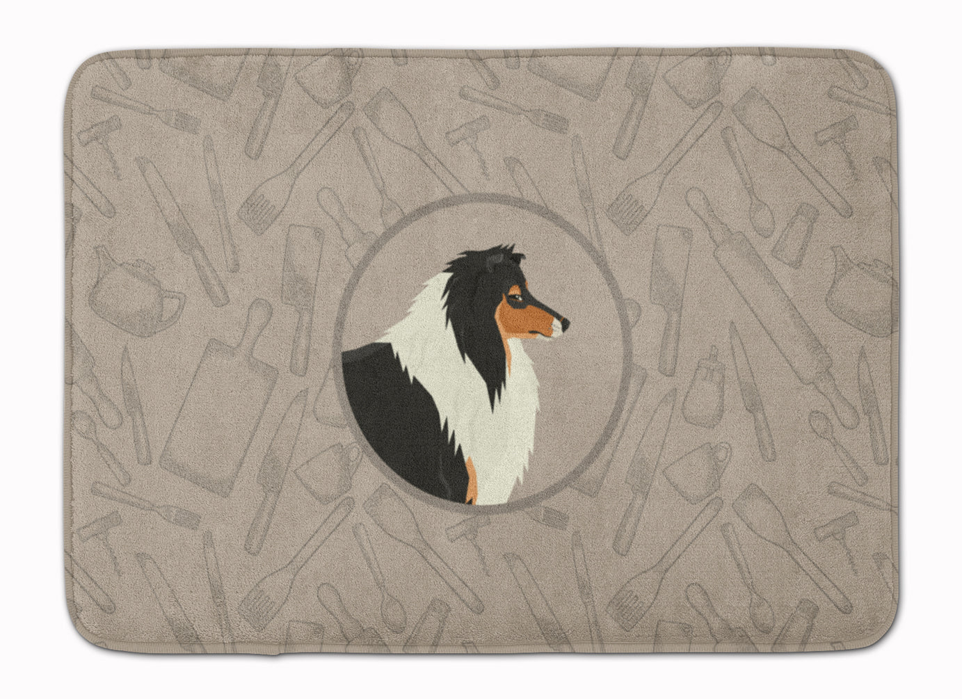 Collie In the Kitchen Memory Foam Kitchen Mat Machine Washable Anti-Fatigue Cushion Comfort Bath or Kitchen Rug