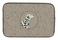 Dalmatian In the Kitchen Dish Drying Mat Absorbent Dish Drying Mat Pad for Kitchen Counter Dish Drainer Mat for Countertop, 14 x 21", Multicolor