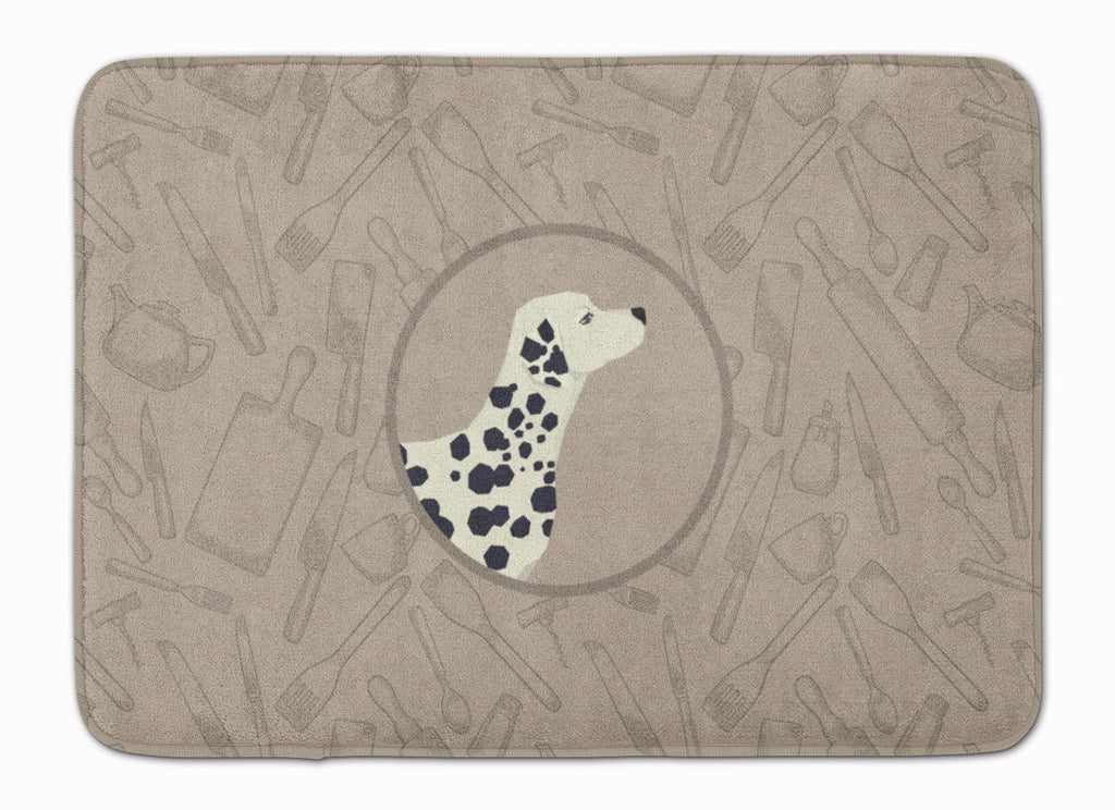 Dalmatian In the Kitchen Memory Foam Kitchen Mat Machine Washable Anti-Fatigue Cushion Comfort Bath or Kitchen Rug