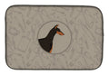 Doberman Pinscher In the Kitchen Dish Drying Mat Absorbent Dish Drying Mat Pad for Kitchen Counter Dish Drainer Mat for Countertop, 14 x 21", Multicolor