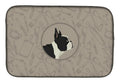 French Bulldog In the Kitchen Dish Drying Mat Absorbent Dish Drying Mat Pad for Kitchen Counter Dish Drainer Mat for Countertop, 14 x 21", Multicolor