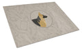 German Shepherd In the Kitchen Cutting Board Tempered Glass Kitchen Cutting Surface, Heat Resistant Chopping, Non-Slip Feet, Food Prep & Serving