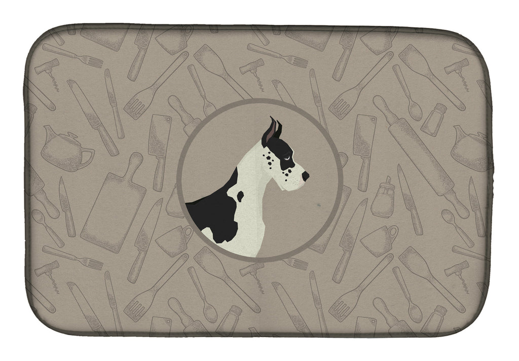 Great Dane In the Kitchen Dish Drying Mat Absorbent Dish Drying Mat Pad for Kitchen Counter Dish Drainer Mat for Countertop, 14 x 21", Multicolor