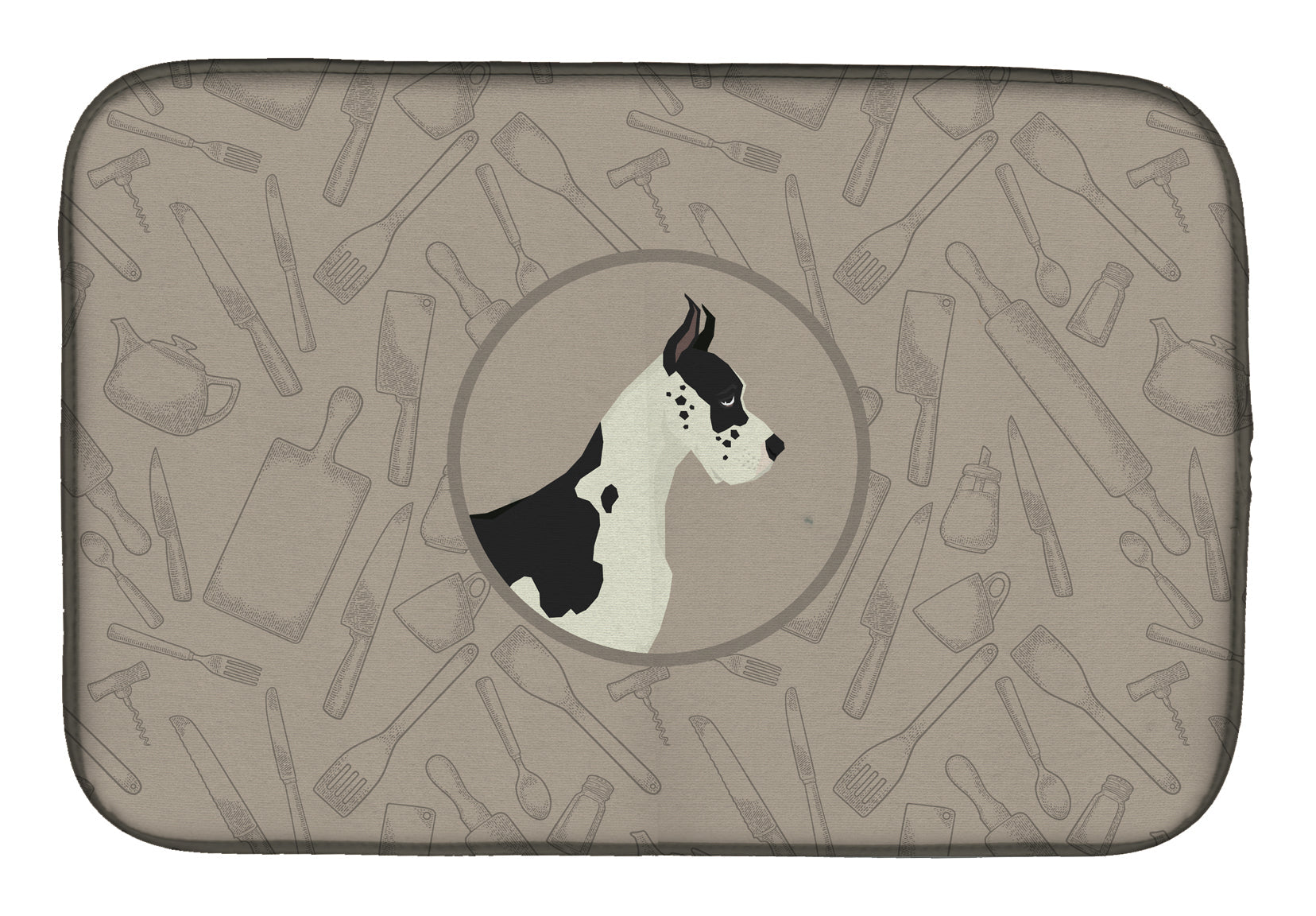 Great Dane In the Kitchen Dish Drying Mat Absorbent Dish Drying Mat Pad for Kitchen Counter Dish Drainer Mat for Countertop, 14 x 21", Multicolor