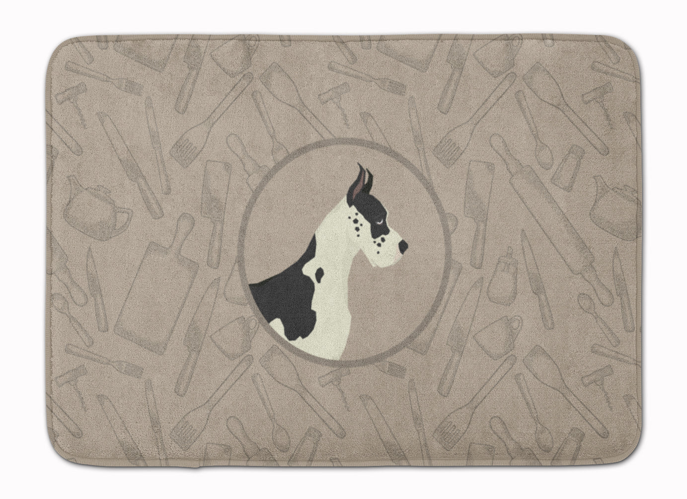 Great Dane In the Kitchen Memory Foam Kitchen Mat Machine Washable Anti-Fatigue Cushion Comfort Bath or Kitchen Rug