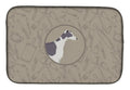 Greyhound In the Kitchen Dish Drying Mat Absorbent Dish Drying Mat Pad for Kitchen Counter Dish Drainer Mat for Countertop, 14 x 21", Multicolor