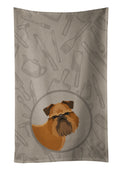 Brussels Griffon In the Kitchen Kitchen Towel Velour Plush Front and Cotton Loop Back Machine Washable