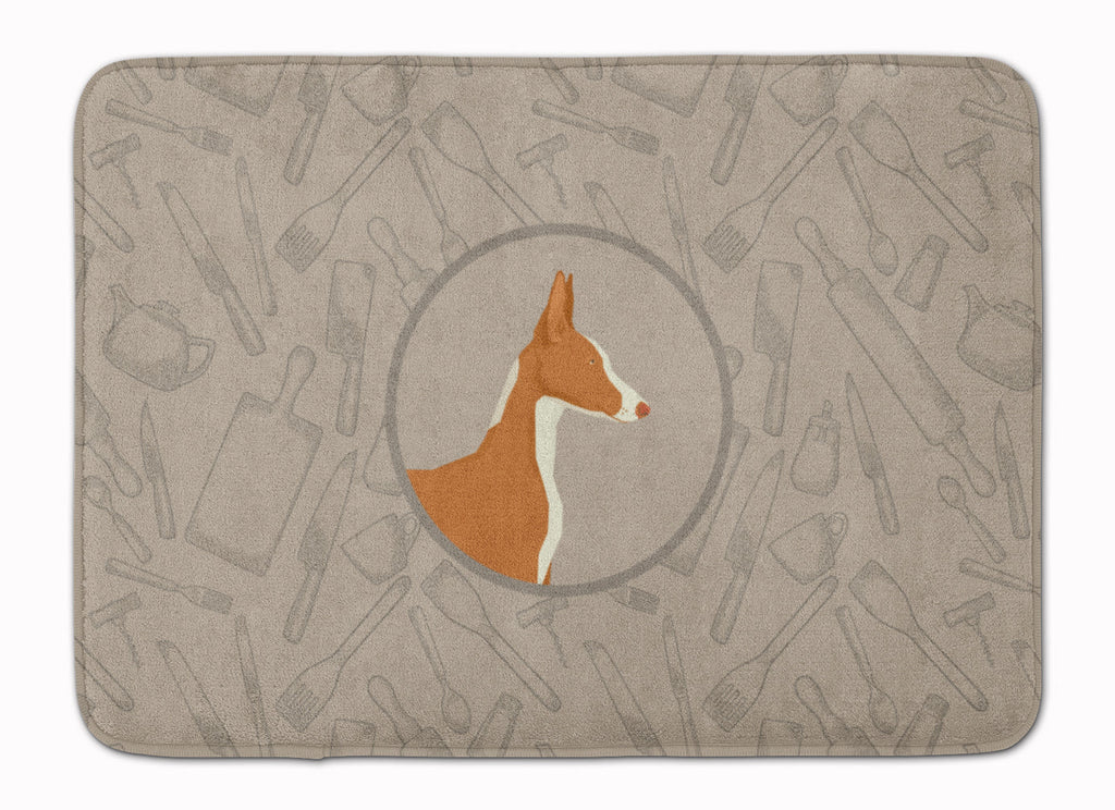 Ibizan Hound In the Kitchen Memory Foam Kitchen Mat Machine Washable Anti-Fatigue Cushion Comfort Bath or Kitchen Rug