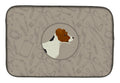 Jack Russell Terrier In the Kitchen Dish Drying Mat Absorbent Dish Drying Mat Pad for Kitchen Counter Dish Drainer Mat for Countertop, 14 x 21", Multicolor