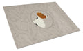 Jack Russell Terrier In the Kitchen Cutting Board Tempered Glass Kitchen Cutting Surface, Heat Resistant Chopping, Non-Slip Feet, Food Prep & Serving
