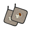 Jack Russell Terrier In the Kitchen Pot Holder Set of 2 Heat Resistant Quilted Hot Pads 7.5 x 7.5 Inch, Insulated Kitchen Trivets for Cooking & Baking