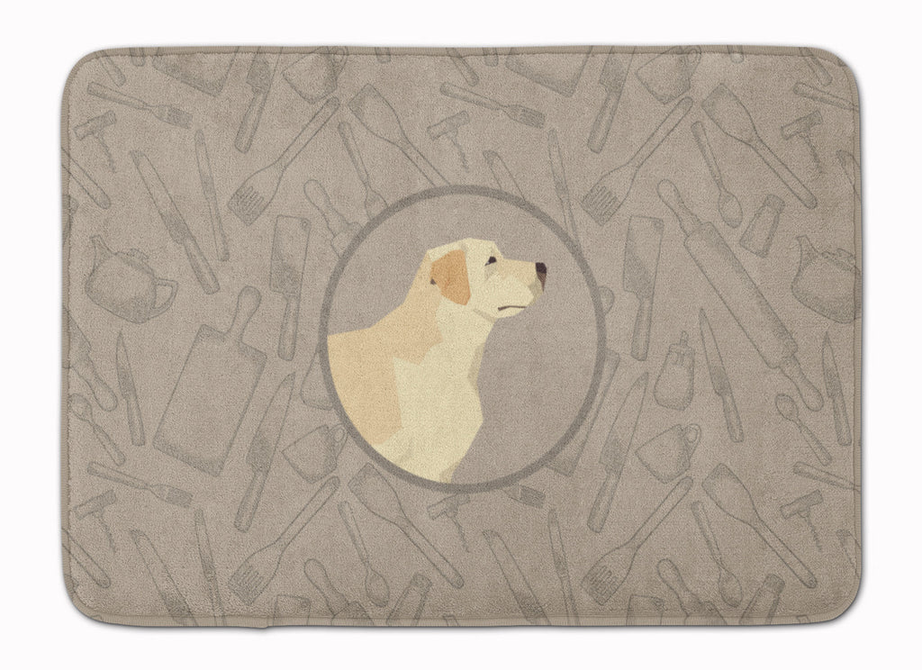 Labrador Retriever In the Kitchen Memory Foam Kitchen Mat Machine Washable Anti-Fatigue Cushion Comfort Bath or Kitchen Rug