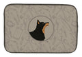 Lancashire Terrier In the Kitchen Dish Drying Mat Absorbent Dish Drying Mat Pad for Kitchen Counter Dish Drainer Mat for Countertop, 14 x 21", Multicolor