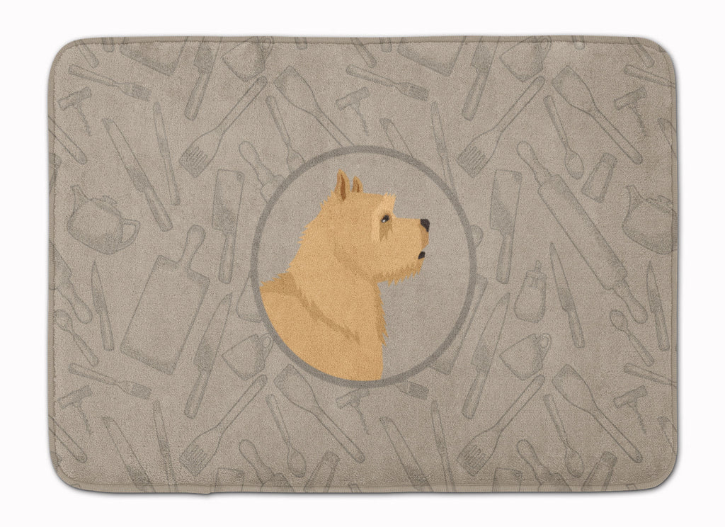 Norwich Terrier In the Kitchen Memory Foam Kitchen Mat Machine Washable Anti-Fatigue Cushion Comfort Bath or Kitchen Rug