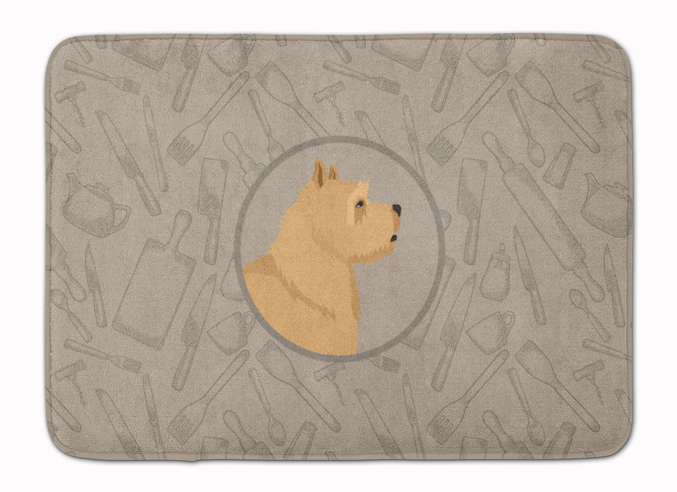 Norwich Terrier In the Kitchen Memory Foam Kitchen Mat Machine Washable Anti-Fatigue Cushion Comfort Bath or Kitchen Rug