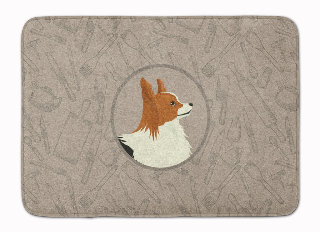 Papillon In the Kitchen Memory Foam Kitchen Mat Machine Washable Anti-Fatigue Cushion Comfort Bath or Kitchen Rug